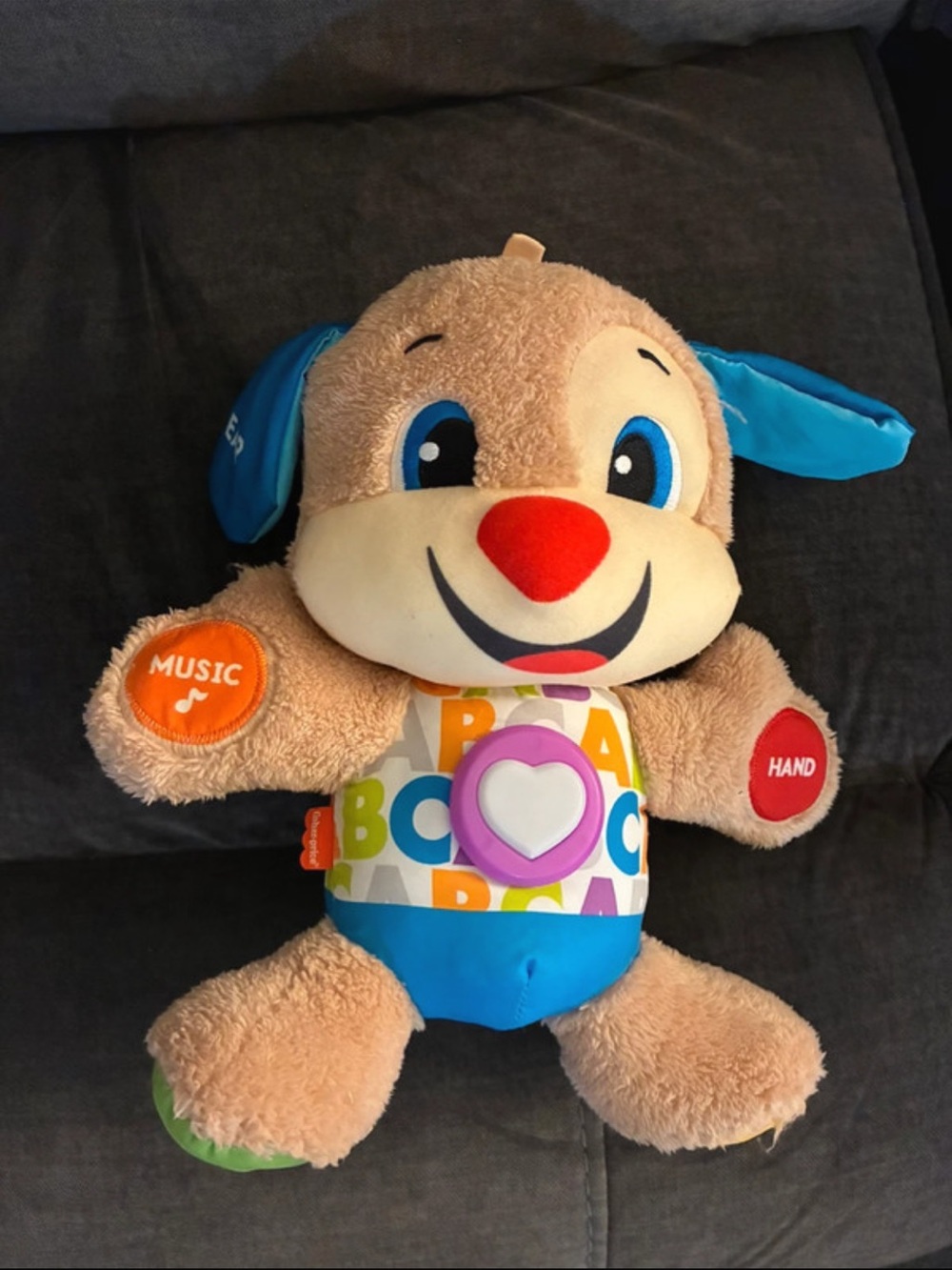 Plush Interactive Learning Puppy - Tan & Blue